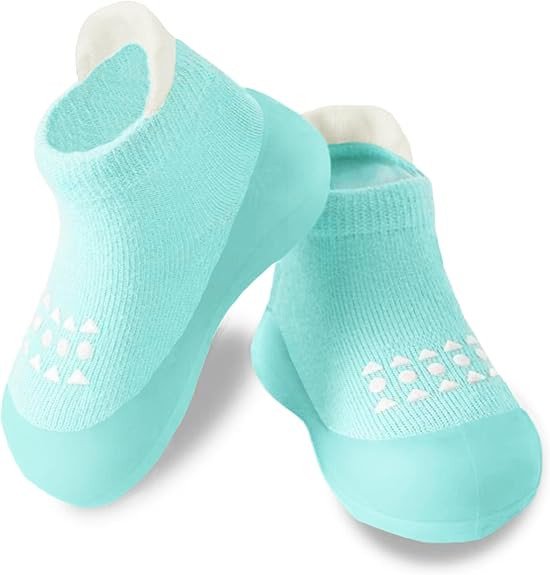 Hstyle Baby Sock Shoes Toddler Walking Shoes Infant Non-Slip Slippers Soft Rubber Sole Sneakers for Baby Boys Girls