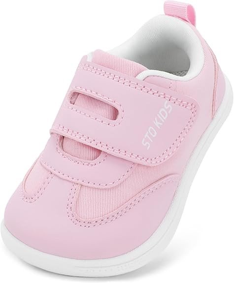 STQ KIDS Wide Toe Box Toddler Shoes Zero Drop Boys Girls Barefoot Shoe Non-Slip Little Kids Sneakers for First Walking