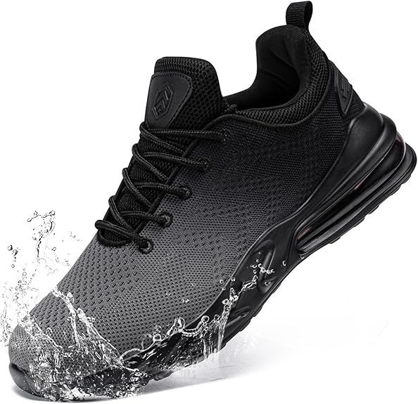 LARNMERN Men Non Slip Work Sneakers Water Resistant Food Service Zapatos Trabajo Antideslizantes Walking Shoes Waterproof Shoes Slip-on